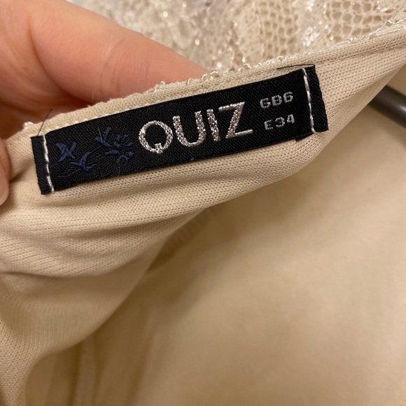 White/cream Lace and Mesh Dress - Picture 2 of 3